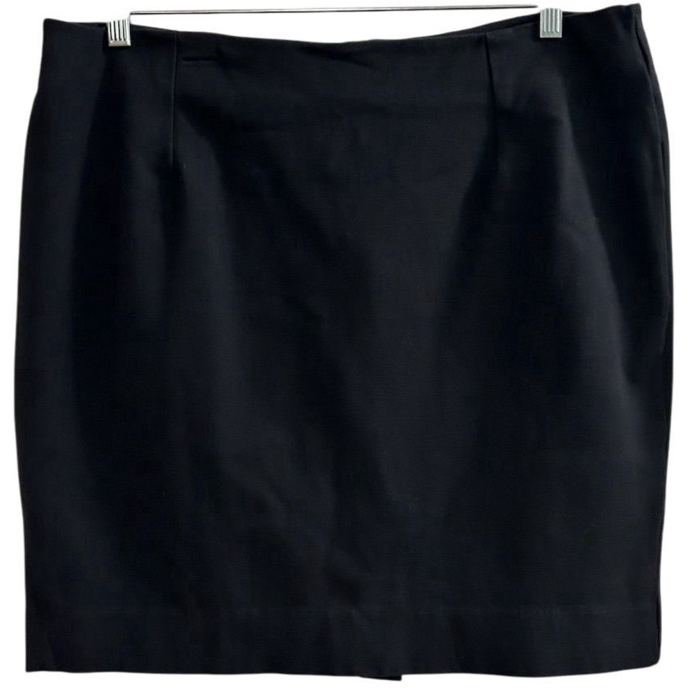 Lands' End Women's Black Pencil Skirt Size 16 Knee Length Business